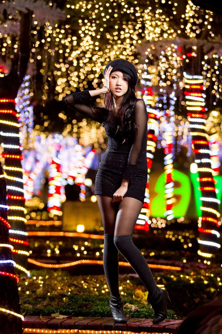 [Ấn bản đặc biệt BEAUTYLEG] Jill Yu Fuyu (Weiting), Nữ hoàng tất đen: Bộ ảnh chụp ngoài trời với tất đen - 61
